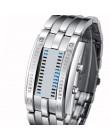 SKMEI moda kreatywny Sport zegarek mężczyźni stalowy pasek LED wyświetlacz zegarki 5Bar wodoodporny zegarek cyfrowy reloj hombre
