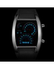 Modny zegarek męski unikalne LED zegarek cyfrowy mężczyźni zegarek elektroniczny Sport zegarki zegar montre homme erkek kol saat