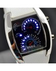 Modny zegarek męski unikalne LED zegarek cyfrowy mężczyźni zegarek elektroniczny Sport zegarki zegar montre homme erkek kol saat