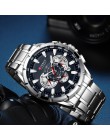 Curren zegarek męski Big Sport zegarek męski luksusowe zegarki wojskowe męskie Top marka luksusowy zegarek męski zegar Relogio M
