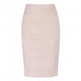 Sexy wielokolorowy zamsz Midi spódnica ołówkowa kobiet 2018 moda elastyczny, wysoki stan urząd Lady spódnice bodycon Saias
