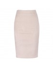Sexy wielokolorowy zamsz Midi spódnica ołówkowa kobiet 2018 moda elastyczny, wysoki stan urząd Lady spódnice bodycon Saias