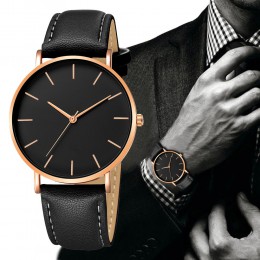 Cassic genewa mężczyźni oglądać wysokiej jakości skala Dial moda kwarcowe męskie zegarki na rękę fajny skórzany pasek do zegarka