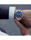 MEGALITH luksusowe męskie zegarki sportowe chronograf wodoodporna analogowy 24 godziny zegarek quartz z datą mężczyźni pełna sta