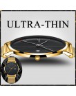 Relogio Masculino zegarek męski luksusowe Ultra cienki zegarek mężczyźni stali nierdzewnej siatki pas mody zegarek Monte Homme z
