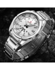 NAVIFORCE 2019 nowy top markowe zegarki męskie męska pełna stal wodoodporny Casual zegarek kwarcowy z datownikiem męski zegarek 