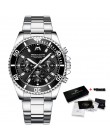 MEGALITH luksusowe męskie zegarki sportowe chronograf wodoodporna analogowy 24 godziny zegarek quartz z datą mężczyźni pełna sta