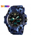 SKMEI Top Luxury Military Army Camo zegarki sportowe mężczyźni zegarek kwarcowy cyfrowy wodoodporny zegarek sportowy męski zegar