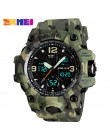 SKMEI Top Luxury Military Army Camo zegarki sportowe mężczyźni zegarek kwarcowy cyfrowy wodoodporny zegarek sportowy męski zegar