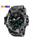 SKMEI Top Luxury Military Army Camo zegarki sportowe mężczyźni zegarek kwarcowy cyfrowy wodoodporny zegarek sportowy męski zegar