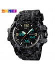 SKMEI Top Luxury Military Army Camo zegarki sportowe mężczyźni zegarek kwarcowy cyfrowy wodoodporny zegarek sportowy męski zegar