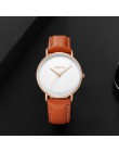 Moda męska skórzany Casual analogowy zegarek kwarcowy na rękę zegarki biznesowe analogowy horloges prosty asista polshorloge spo