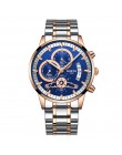 NIBOSI męskie zegarki luksusowa tarcza marka złoty zegarek mężczyźni Relogio Masculino automatyczny zegarek z datownikiem kwarco