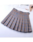 Kobiety spódnica plisowana Harajuku styl Preppy spódnice w kratę mały uroczy japońska szkoła mundury panie Jupe Kawaii spódnica 