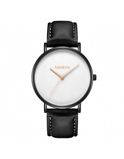 Moda męska skórzany Casual analogowy zegarek kwarcowy na rękę zegarki biznesowe analogowy horloges prosty asista polshorloge spo