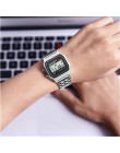 Oglądaj damskie kreatywne zegarki 2020 Top marka luksusowe LED cyfrowy zegar mężczyźni moda czarna róża złoty Saat reloj hombre 