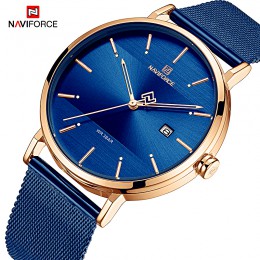 NAVIFORCE kobiety zegarki Top marka luksusowe wodoodporne kobiety zegarek moda pary bransoletka do zegarka donna orologio reloj 