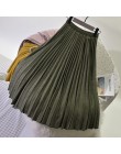 2020 dwuwarstwowy wiosna kobiety spódnica zamszowa długie plisowane spódnice Top marka kobiet Saias Midi Faldas Vintage kobiety 