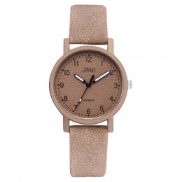 Damski zegarek moda Retro skórzany pasek kwarcowy sukienka zegar luksusowe różowy słodkie popularne zegarek dla pań kreatywny ze