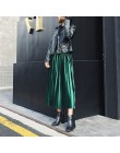 Nowy 2019 jesień i zima wysokiej zwężone Skinny kobiet aksamitna spódnica plisowana spódnica plisowana spódnica darmowa wysyłka