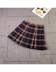 Kobiety spódnica plisowana Harajuku styl Preppy spódnice w kratę mały uroczy japońska szkoła mundury panie Jupe Kawaii spódnica 
