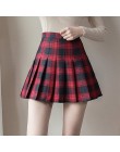Kobiety spódnica plisowana Harajuku styl Preppy spódnice w kratę mały uroczy japońska szkoła mundury panie Jupe Kawaii spódnica 