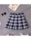 Kobiety spódnica plisowana Harajuku styl Preppy spódnice w kratę mały uroczy japońska szkoła mundury panie Jupe Kawaii spódnica 