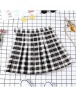 Kobiety spódnica plisowana Harajuku styl Preppy spódnice w kratę mały uroczy japońska szkoła mundury panie Jupe Kawaii spódnica 