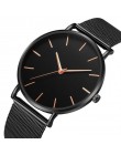Luksusowe kobiety zegarek ze stali nierdzewnej czarna bransoletka Casual panie kwarcowe Wrist Watch kobiety zegarki reloj mujer 
