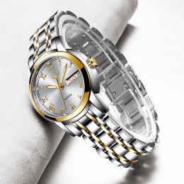 LIGE 2020 nowe złote zegarki damskie zegarki damskie kreatywne stalowe damskie bransoletki z zegarkiem damskie wodoodporne zegar