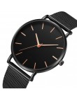 Moda Reloj Mujer zegarek kwarcowy proste Montre Femme kobiety Mesh bransoletka ze stali nierdzewnej Casual zegarek na rękę metal