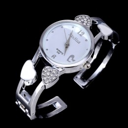 2019 Xinhua modne zegarki kobiety bransoletka ze stali nierdzewnej bransoletka Flower Lover Heart Shape zegarki na rękę kobieta 