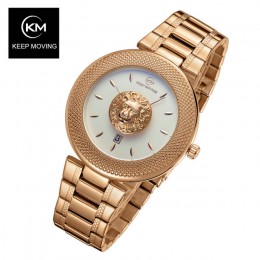 KEEP Moving kobiety Top znane marki luksusowy zegarek kwarcowy na co dzień różowe złoto kobiety woda nadgarstek ze stali nierdze