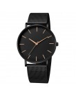 Luksusowe kobiety zegarek ze stali nierdzewnej czarna bransoletka Casual panie kwarcowe Wrist Watch kobiety zegarki reloj mujer 