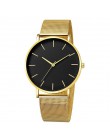 Luksusowe kobiety zegarek ze stali nierdzewnej czarna bransoletka Casual panie kwarcowe Wrist Watch kobiety zegarki reloj mujer 