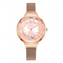 Nowy marka magnetyczny zegarek damski moda mobilna Rhinestone elegancka klamra magnetyczna różowe złoto zegarek damski luksusowe