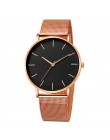 Moda Reloj Mujer zegarek kwarcowy proste Montre Femme kobiety Mesh bransoletka ze stali nierdzewnej Casual zegarek na rękę metal