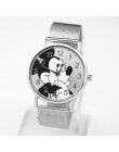 Zegarki damskie Mickey Top Luxury Band Fashion Women Watch zegarek kwarcowy ze stali nierdzewnej analogowy zegarek z paskiem