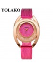 YOLAKO kobiety zegarki bransoletka nowy kwarc zegar zegarki damskie Relogio Feminino diament Reloj Mujer Hot montre femme 533