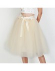 6 warstw 65cm moda spódnica z tiulu plisowane spódniczki Tutu kobiet halka Lolita druhny Vintage spódnica trzy czwarte Jupe Saia