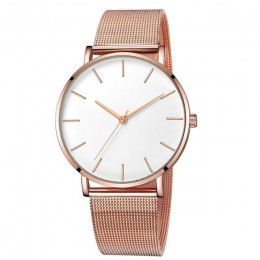 2020 pasek z siatki różowe złoto ultra-cienki minimalistyczny zegarek damski zegarki sportowe montre femme zegarek damski zegare