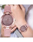 Saat Casual kobiety romantyczny Starry Sky Wrist Watch skóra Rhinestone projektant panie zegar prosta sukienka Gfit Montre Femme