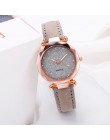 Saat Casual kobiety romantyczny Starry Sky Wrist Watch skóra Rhinestone projektant panie zegar prosta sukienka Gfit Montre Femme