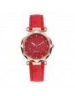 Saat Casual kobiety romantyczny Starry Sky Wrist Watch skóra Rhinestone projektant panie zegar prosta sukienka Gfit Montre Femme