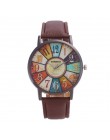 Relogio feminino kobiety zegarki Retro Casual dziewczęcy zegarek kwarcowy Casual skórzana sukienka damska zegarki damskie zegar 