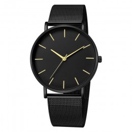 2019 Montre Femme nowoczesne kobiety zegarek moda czarny kwarc zegarek kobiety opaska siatkowa proste zegarki luksusowe panie Re