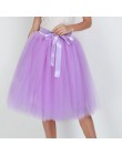 6 warstw 65cm moda spódnica z tiulu plisowane spódniczki Tutu kobiet halka Lolita druhny Vintage spódnica trzy czwarte Jupe Saia