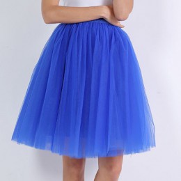 Party pociąg Puffy 5 warstwy 60CM moda kobiety spódnica z tiulu Tutu ślub druhna Overskirt halka Lolita Saia