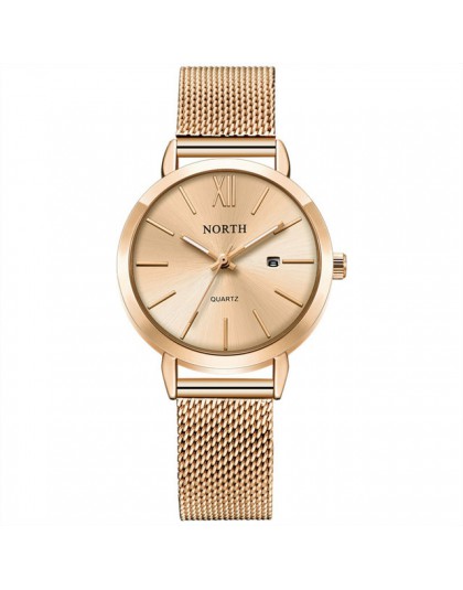 Reloj Mujer NORTH zegarki damskie luksusowe marki zegarek kwarcowy kobiety moda sukienka proste wodoodporne damskie Casual zegar