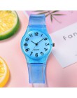 Dropshipping panie silikonowy zegarek kobiety dorywczo gumy galaretki żel kwarcowy zegar bransoletka sukienka Wrist Watch Relogi